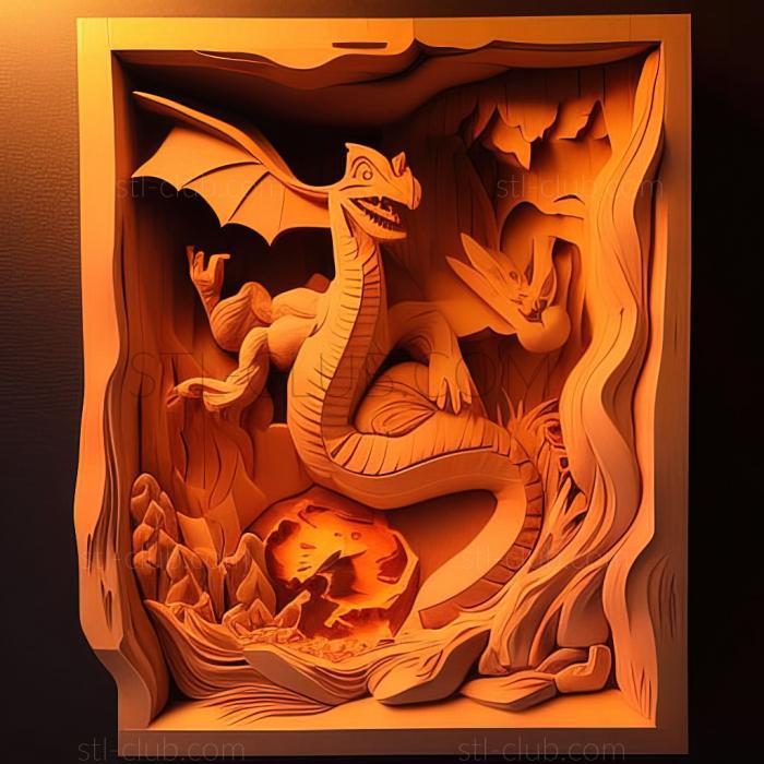 3D model Charizards Burning Ambitions The Valley of Lizardon Unt (STL)